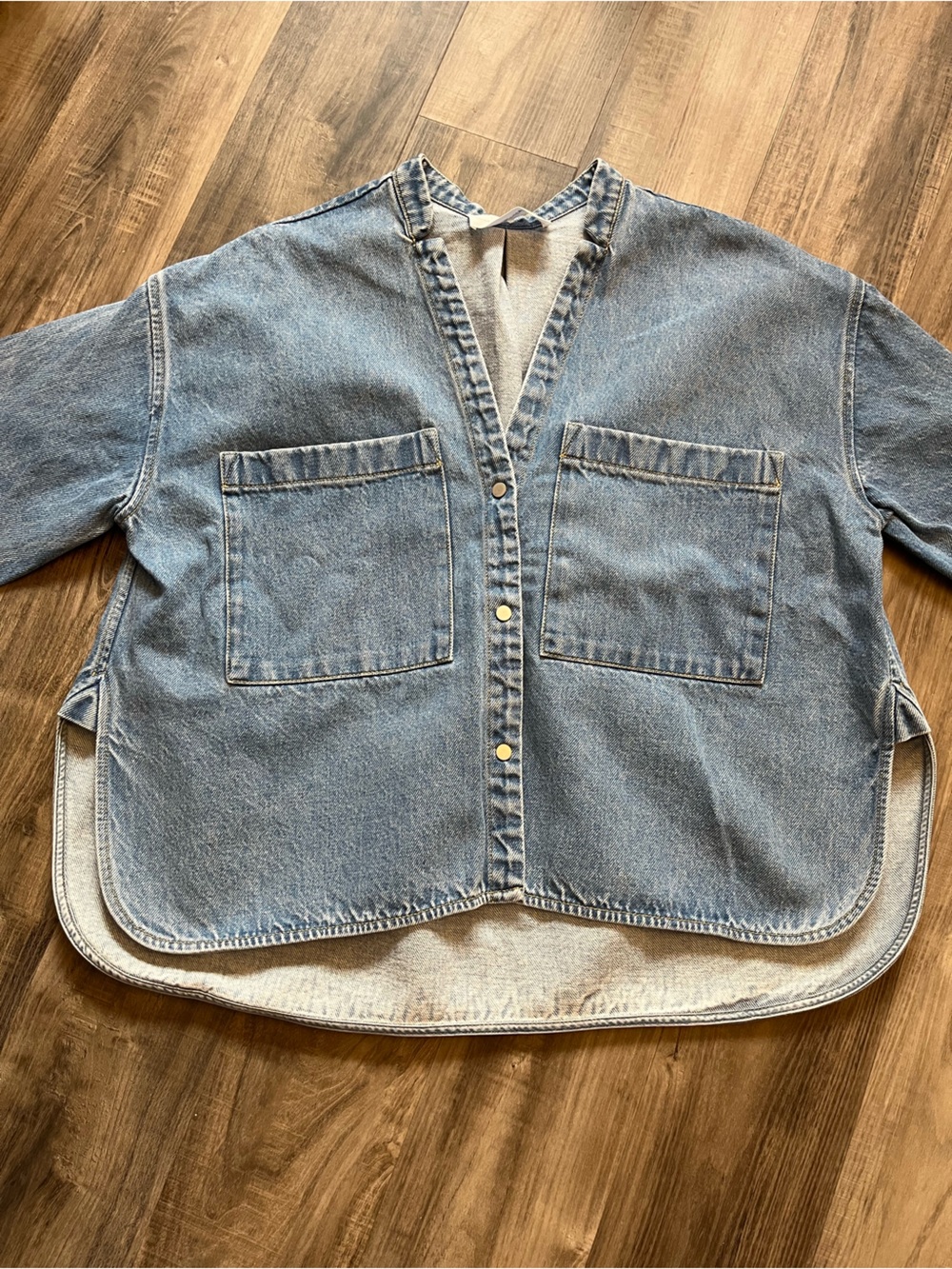 Christian Wijnants denim button up s/s shirt jacket